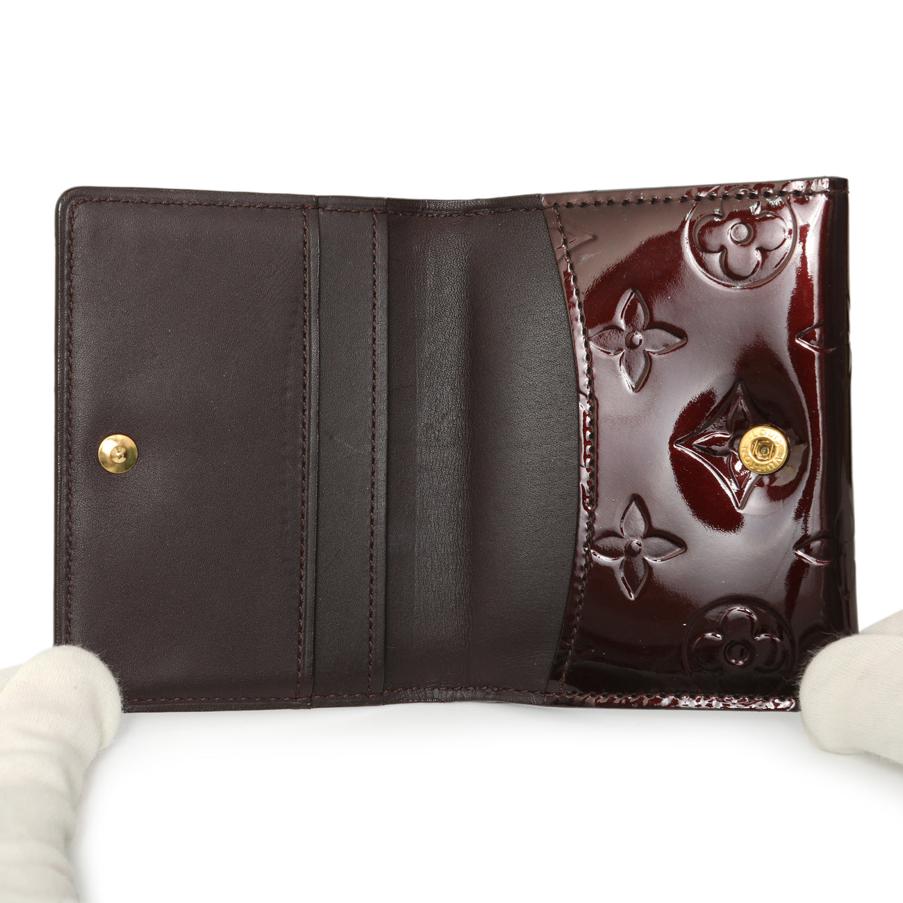 Exclusive Louis Vuitton Amarante Vernis Ludlow Wallet — Top View