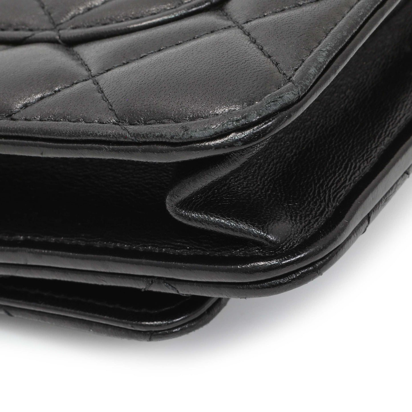 Exclusive Chanel Black Lambskin Quilted Pillow Crush Adjustable Chain Wallet On Chain — Lifestyle View