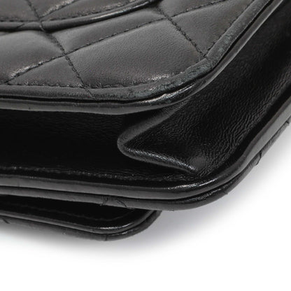 Exclusive Chanel Black Lambskin Quilted Pillow Crush Adjustable Chain Wallet On Chain — Lifestyle View