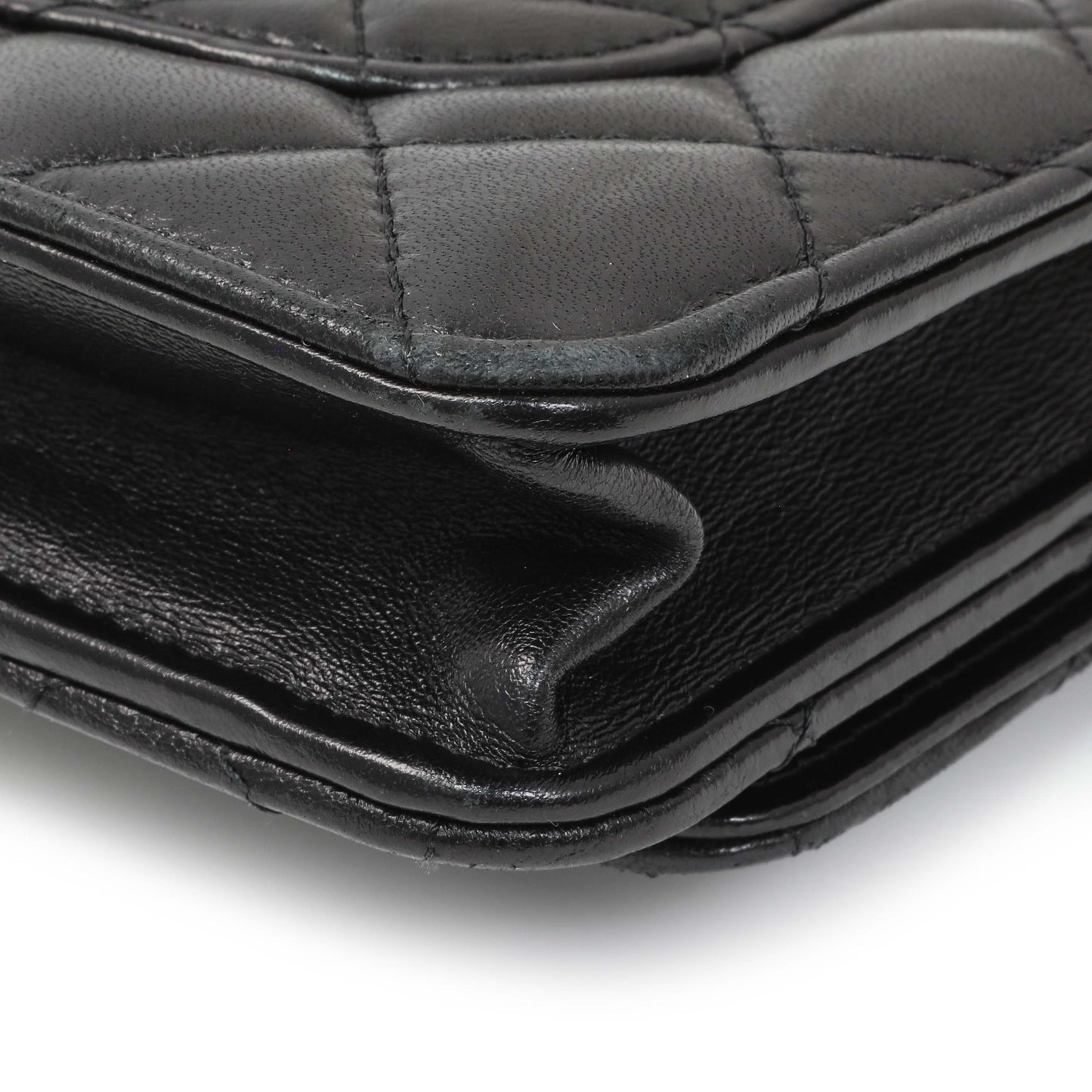 Exclusive Chanel Black Lambskin Quilted Pillow Crush Adjustable Chain Wallet On Chain — Alternate View 7