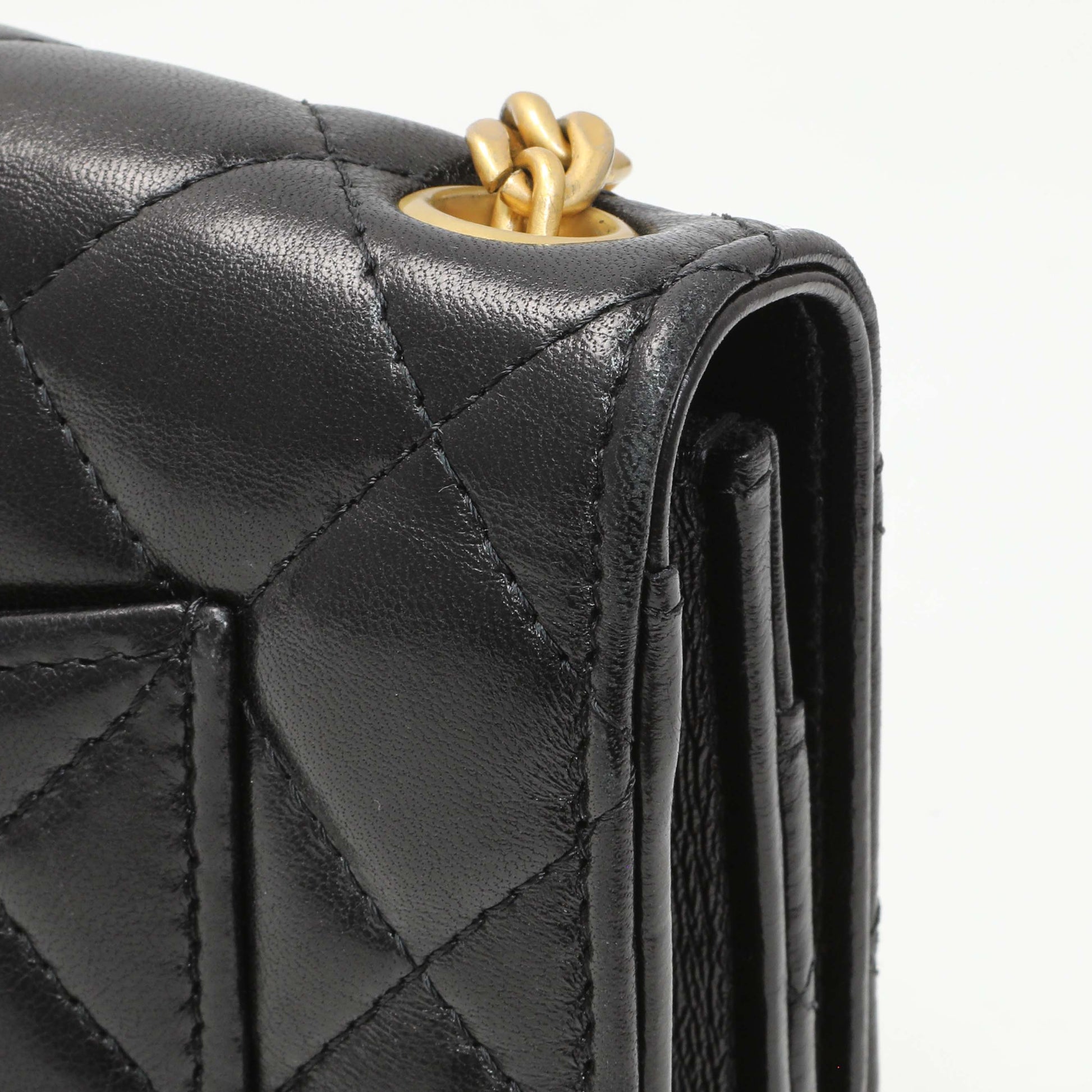 Exclusive Chanel Black Lambskin Quilted Pillow Crush Adjustable Chain Wallet On Chain — Alternate View 8