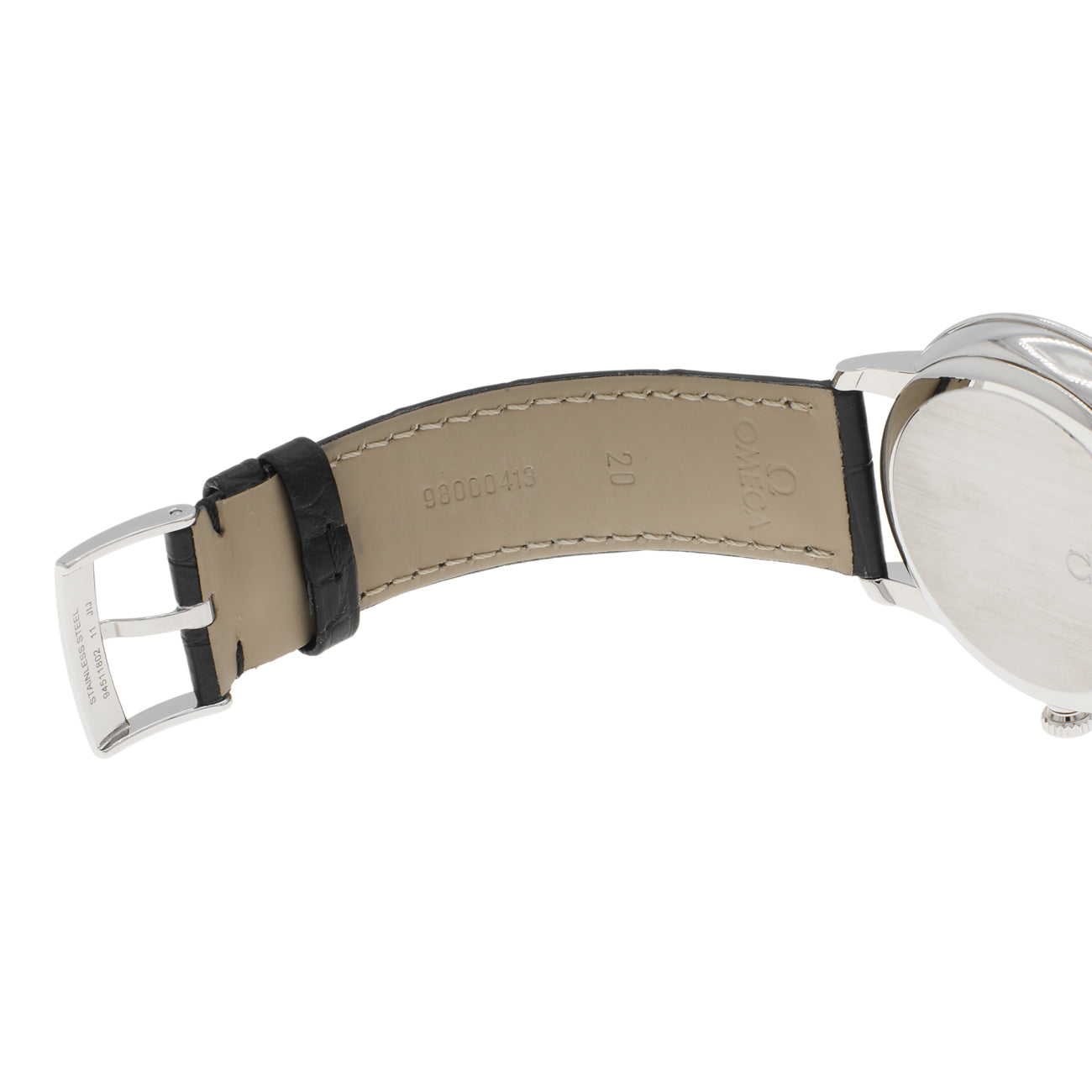 Exclusive Omega Stainless Steel De Ville Prestige 424.13.40.20.01.001 — Top View