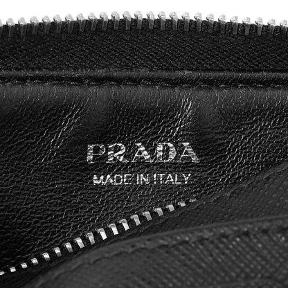 Exclusive Prada Black Saffiano Zip Card Holder — Alternate View 7