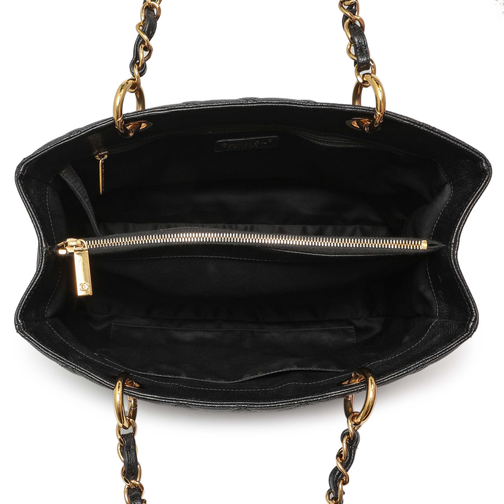 Exclusive Chanel Black Quilted Caviar Grand Shopping Tote GST — Alternate View 8