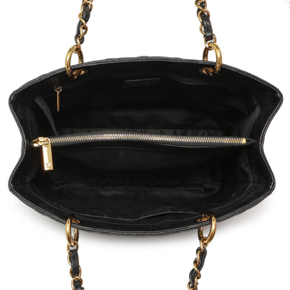 Exclusive Chanel Black Quilted Caviar Grand Shopping Tote GST — Alternate View 8