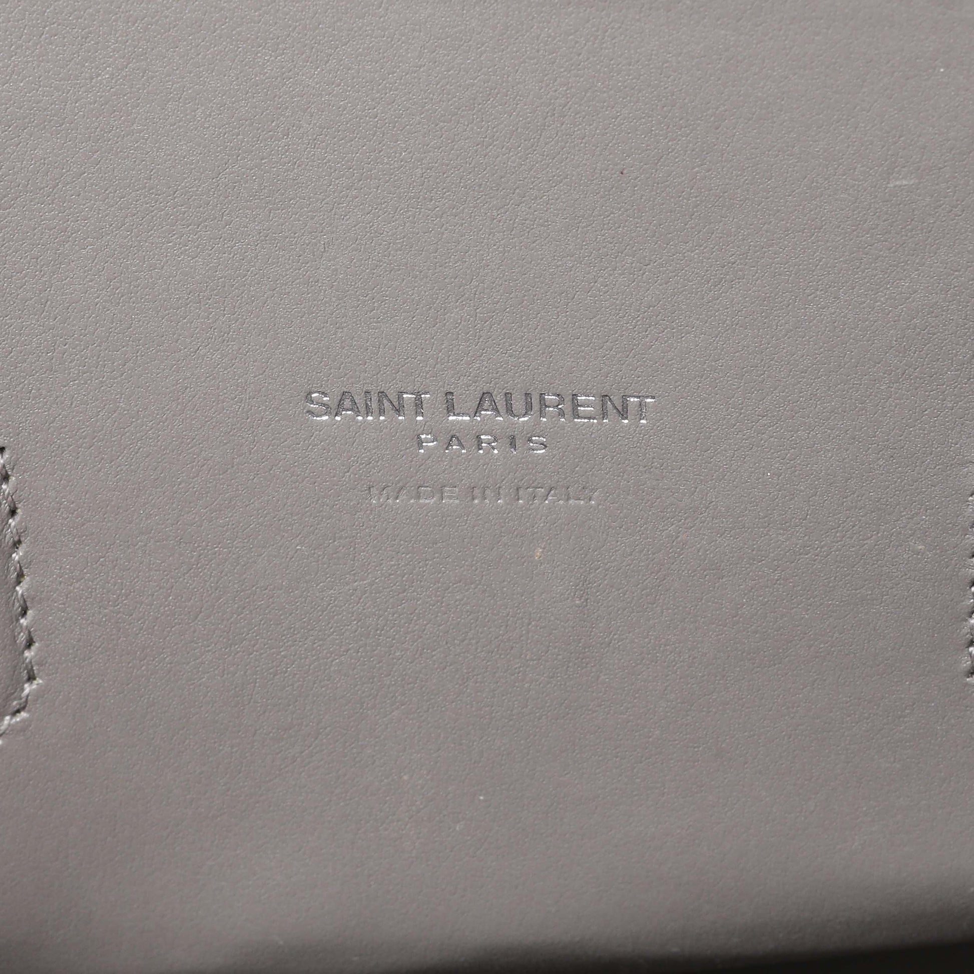 Exclusive Saint Laurent Grey Croc Embossed Baby Sac De Jour — Alternate View 9