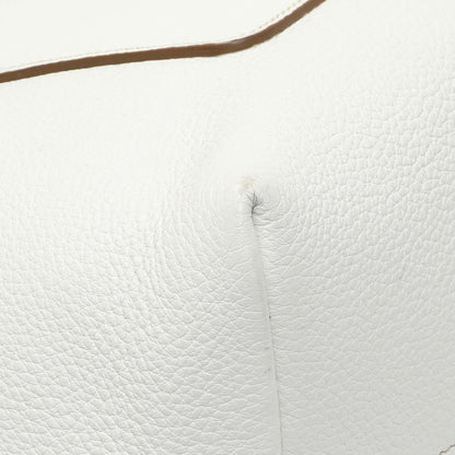 Exclusive Prada White Vitello Daino Pocket Shopping Tote — Top View