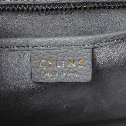 Exclusive Celine Kohl Drummed Calfskin Nano Luggage — Detail View