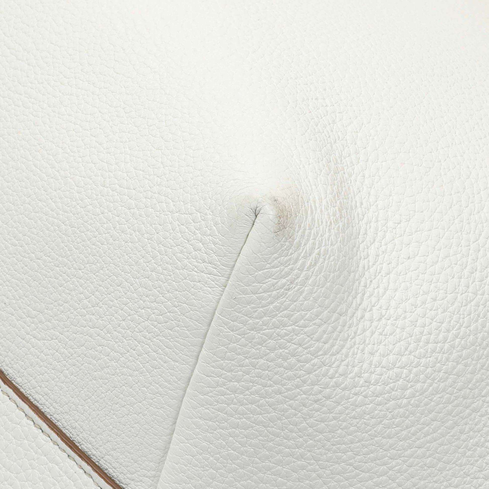 Exclusive Prada White Vitello Daino Pocket Shopping Tote — Alternate View 7