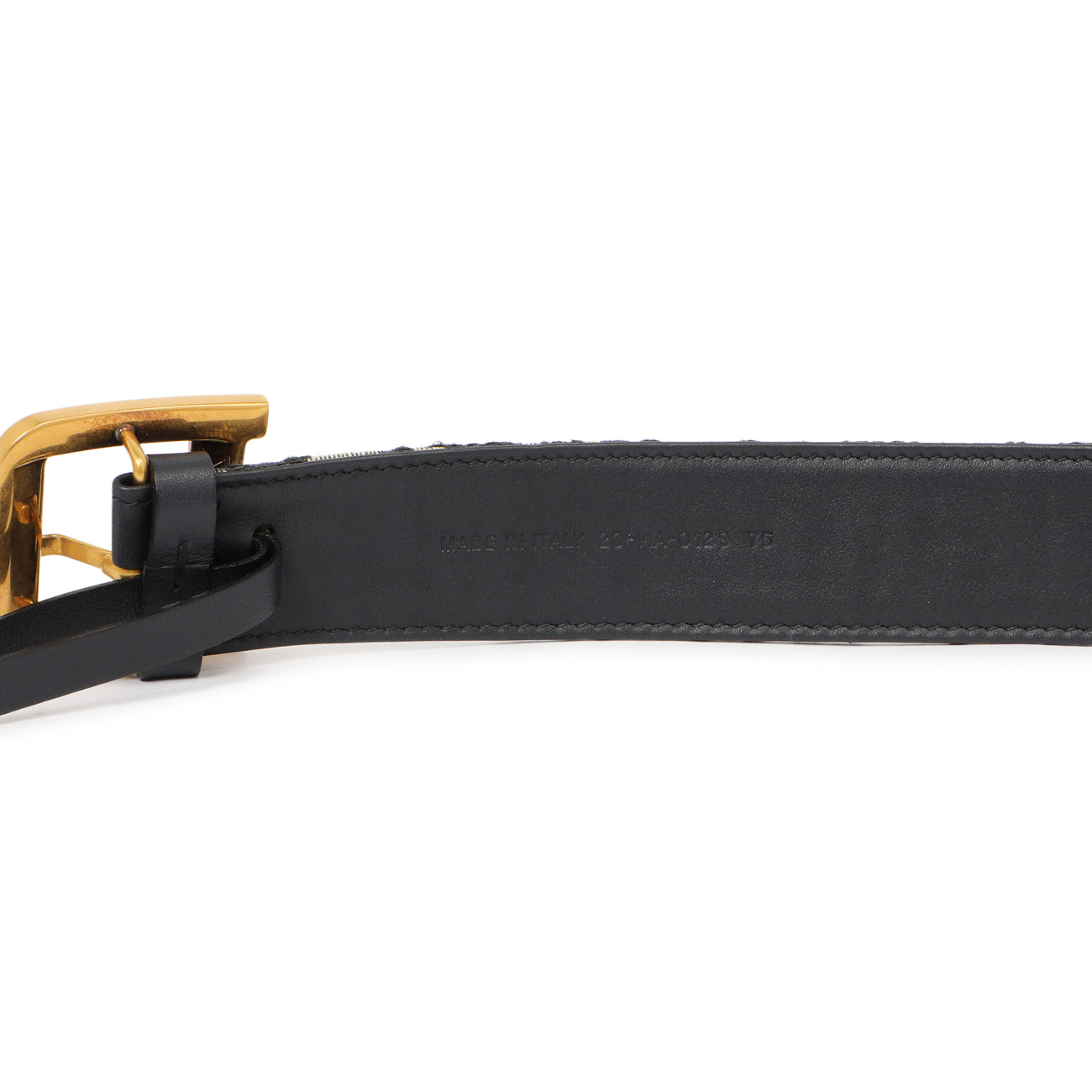 Exclusive Christian Dior Blue Oblique Diorquake Belt — Back View