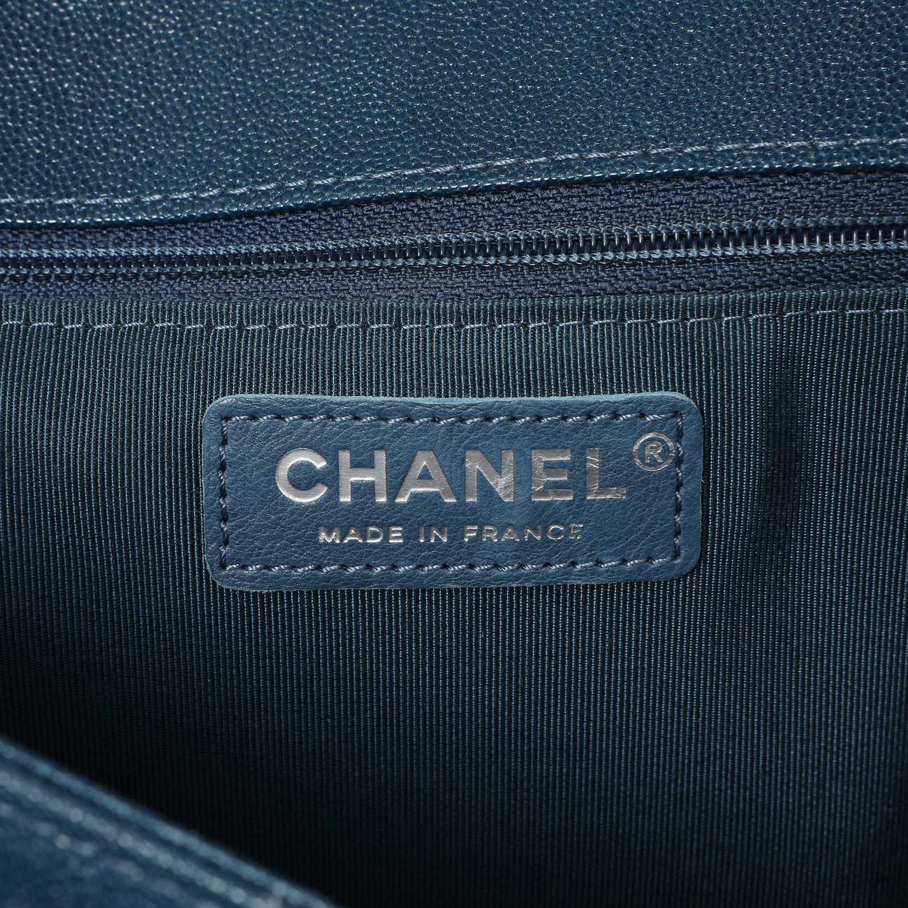 Exclusive Chanel Blue Quilted Caviar New Medium Boy Bag — Alternate View 9