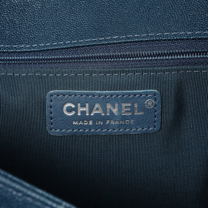 Exclusive Chanel Blue Quilted Caviar New Medium Boy Bag — Alternate View 9