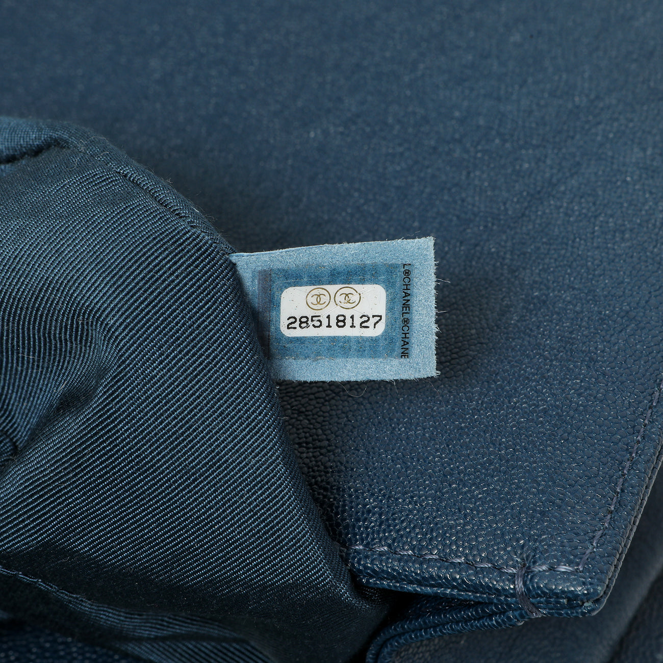 Exclusive Chanel Blue Quilted Caviar New Medium Boy Bag — Alternate View 10