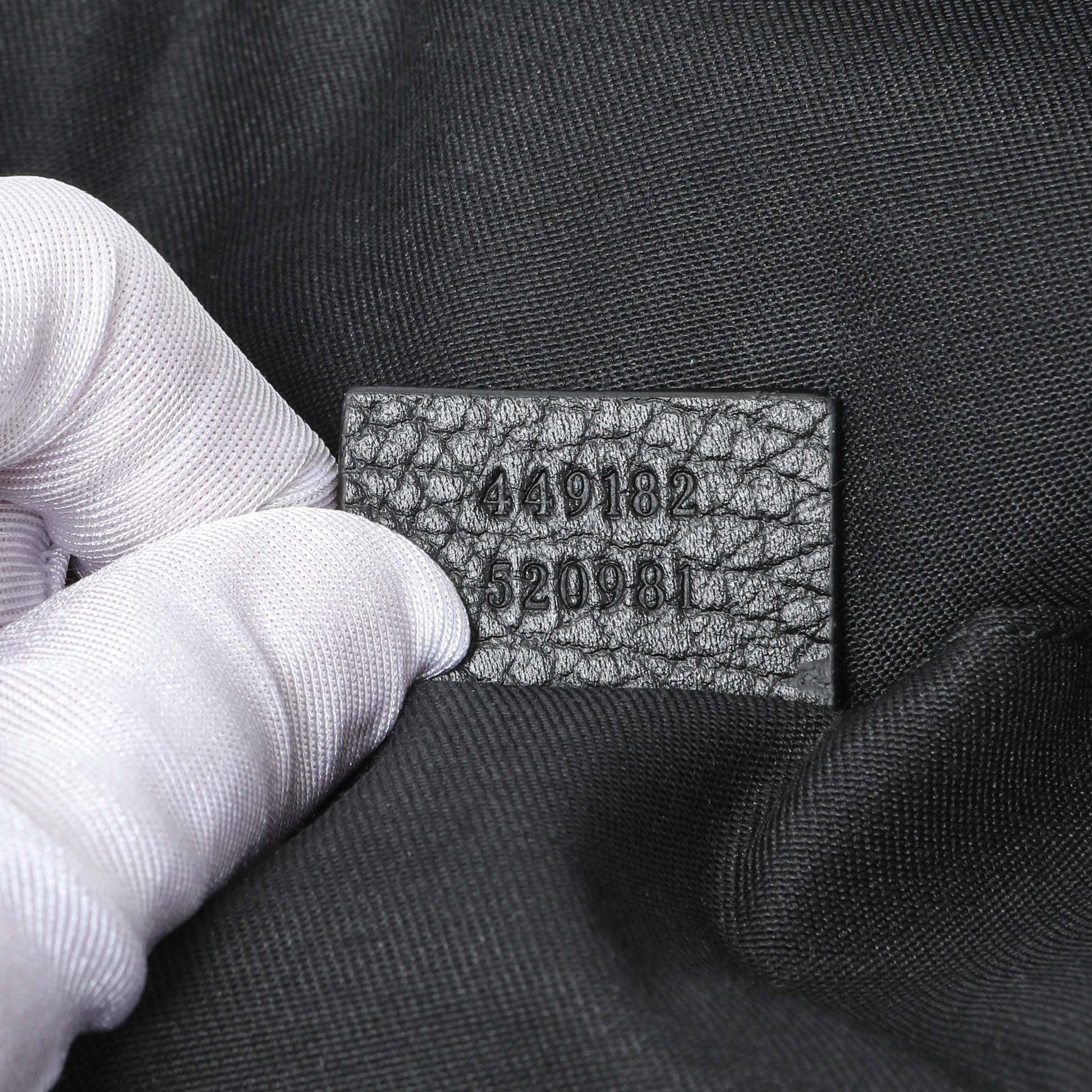 Exclusive Gucci Black Nylon Monogram Waist Belt Bag — Lifestyle View