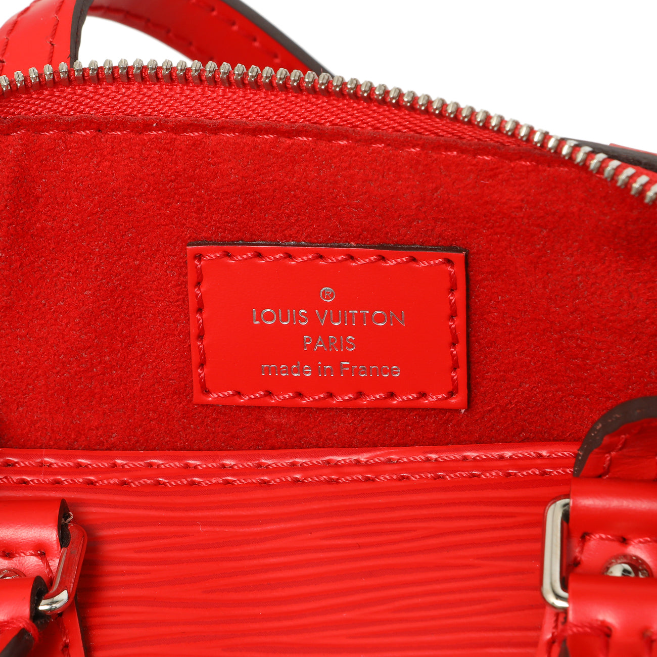 Exclusive Louis Vuitton Coquelicot Epi Nano Alma — Lifestyle View