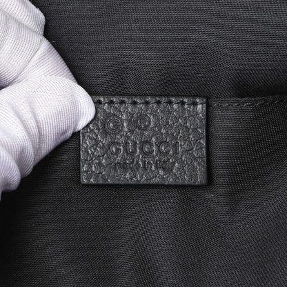 Exclusive Gucci Black Nylon Monogram Waist Belt Bag — Detail View