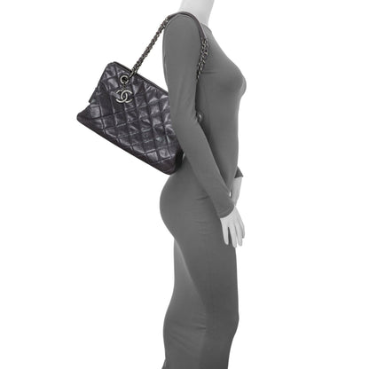 Exclusive Chanel Purple Iridescent Caviar Quilted Chic Shopping Tote — Alternate View 11