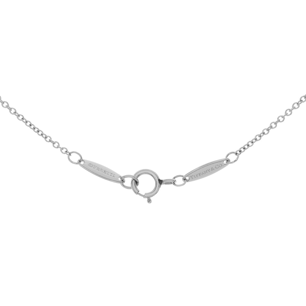 Exclusive Tiffany & Co. Platinum Diamonds by the Yard 5 Diamond Necklace — Back View
