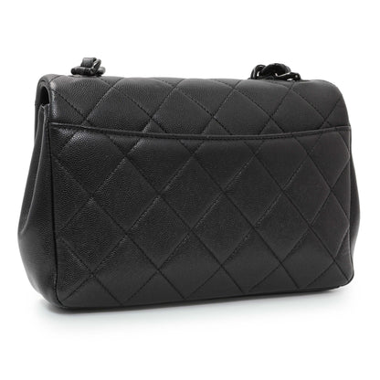 Exclusive Chanel So Black Caviar My Everything Flap — Back View