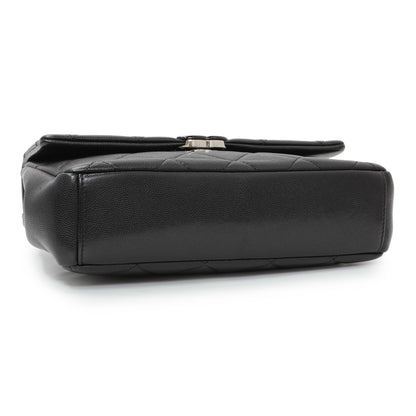 Exclusive Chanel So Black Caviar My Everything Flap — Top View