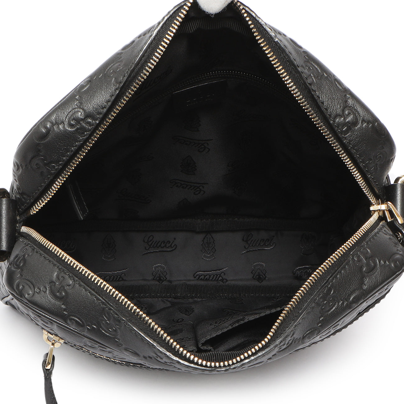Exclusive Gucci Black Guccissima Messenger Bag — Alternate View 8