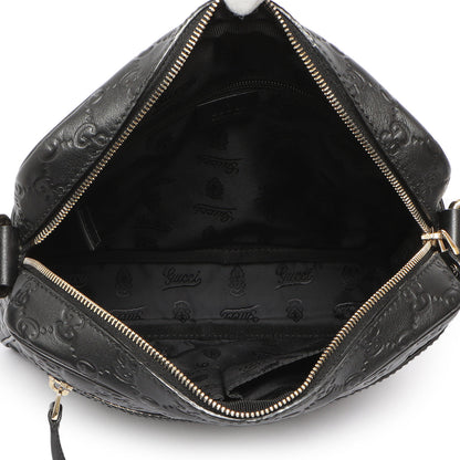 Exclusive Gucci Black Guccissima Messenger Bag — Alternate View 8