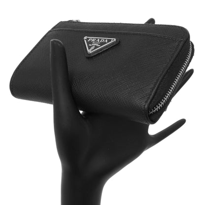 Exclusive Prada Black Saffiano Zip Card Holder — Alternate View 8
