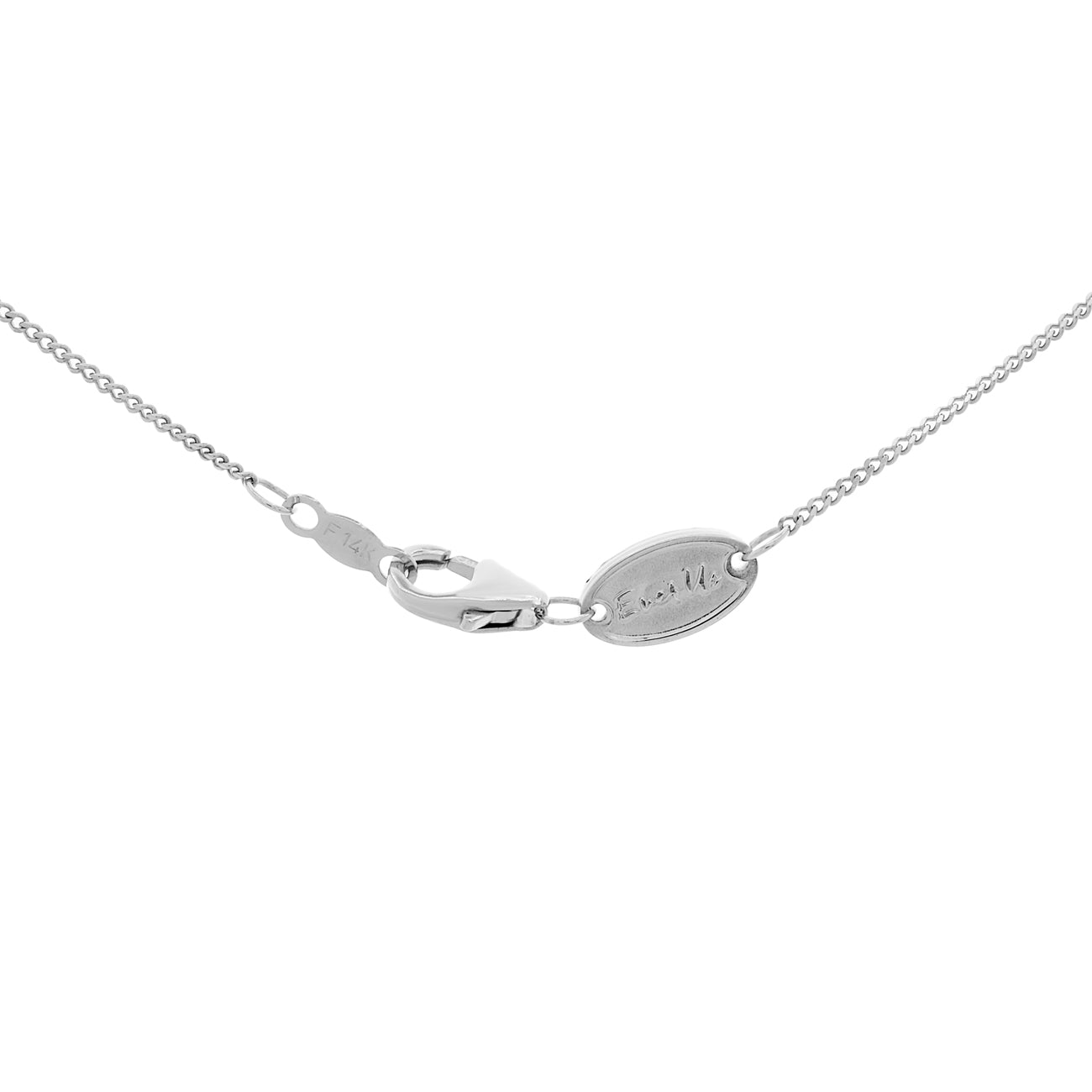 Exclusive 14K White Gold 1.08 Carat Diamond Pendant — Back View