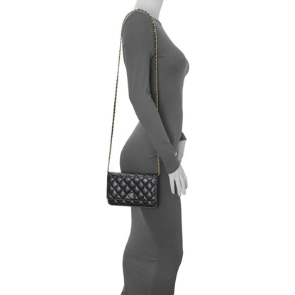 Exclusive Chanel Black Caviar Wallet On Chain — Alternate View 7