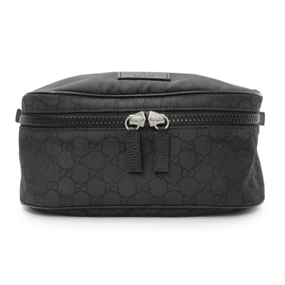 Exclusive Gucci Black Nylon Monogram Waist Belt Bag — Front View