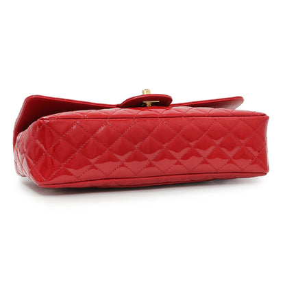 Exclusive Chanel Red Patent Quilted Valentine Flap — Back View