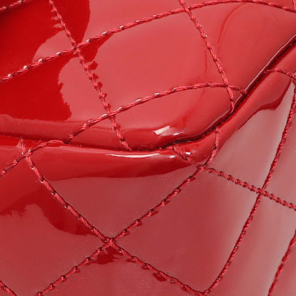 Exclusive Chanel Red Patent Quilted Valentine Flap — Top View