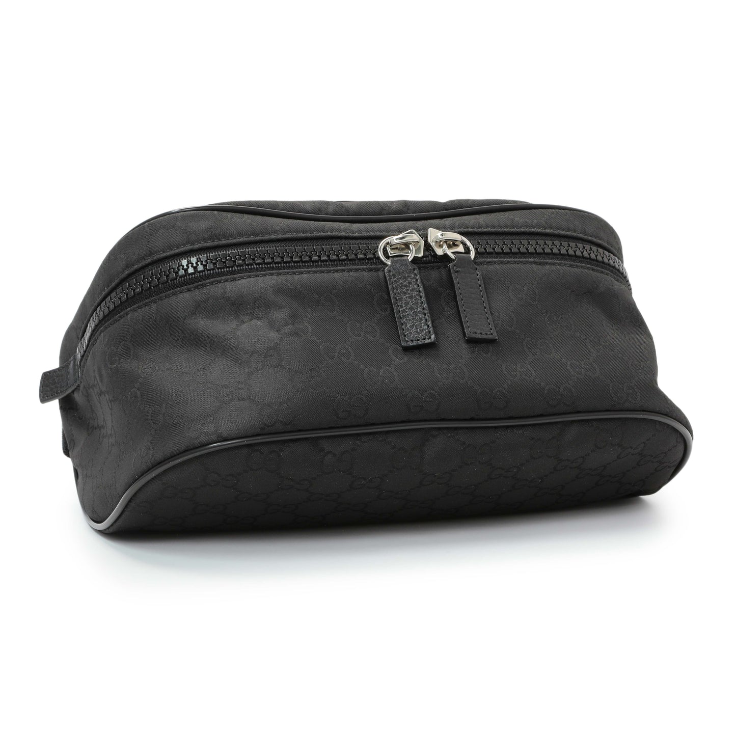Exclusive Gucci Black Nylon Monogram Waist Belt Bag — Back View