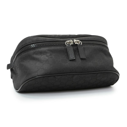Exclusive Gucci Black Nylon Monogram Waist Belt Bag — Back View
