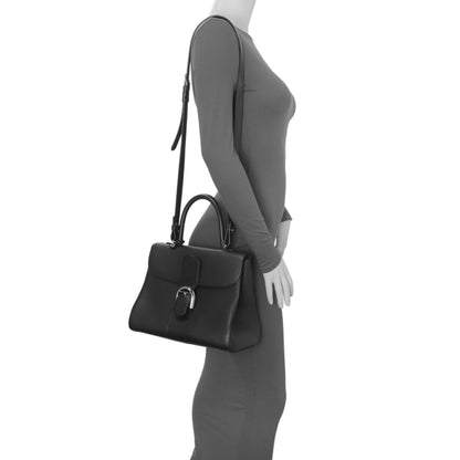 Exclusive Delvaux Black Grained Calfskin Brillant MM — Alternate View 8