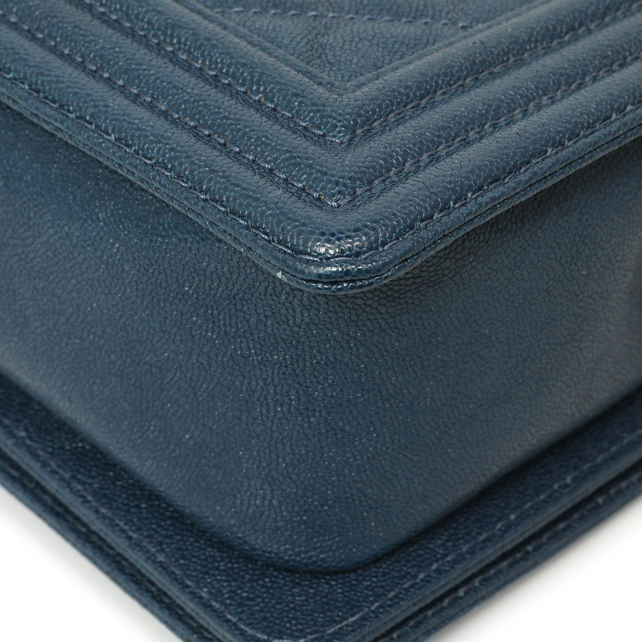 Exclusive Chanel Blue Quilted Caviar New Medium Boy Bag — Alternate View 7