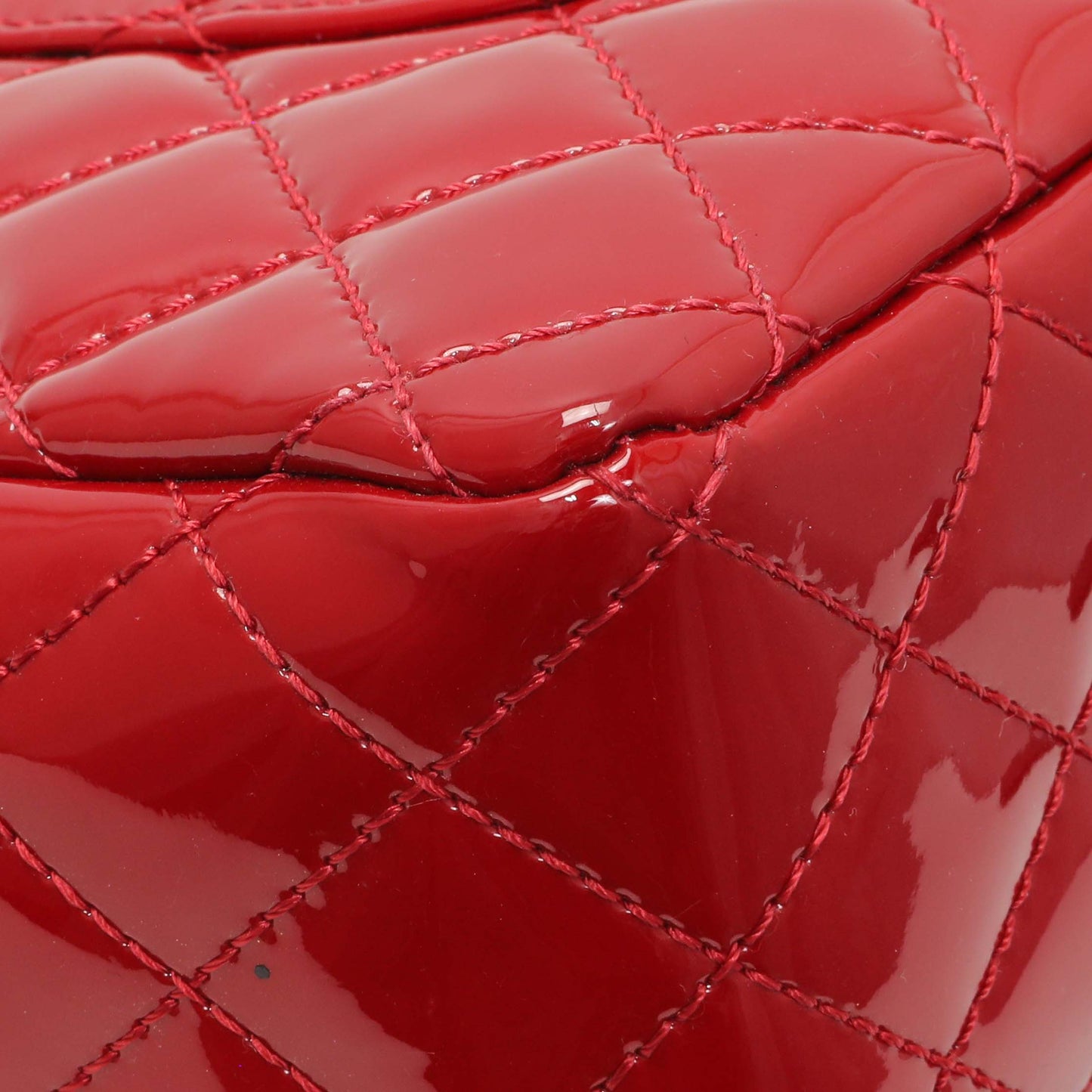 Exclusive Chanel Red Patent Quilted Valentine Flap — Lifestyle View