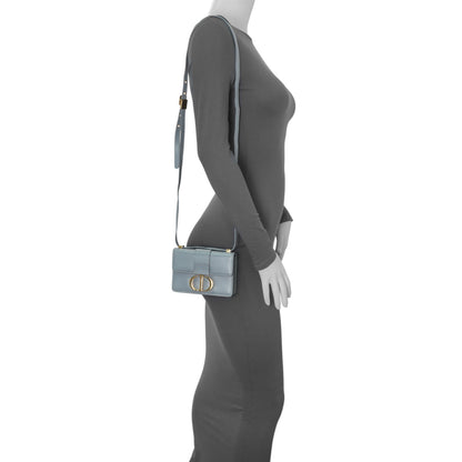 Exclusive Christian Dior Blue Grey Smooth Calfskin Micro 30 Montaigne Flap — Alternate View 8