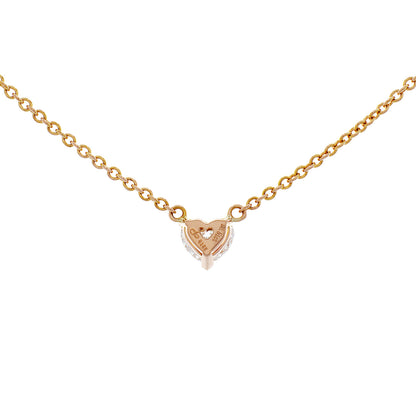 Exclusive 18K Rose Gold 0.51 Carat Heart Diamond Pendant — Side View