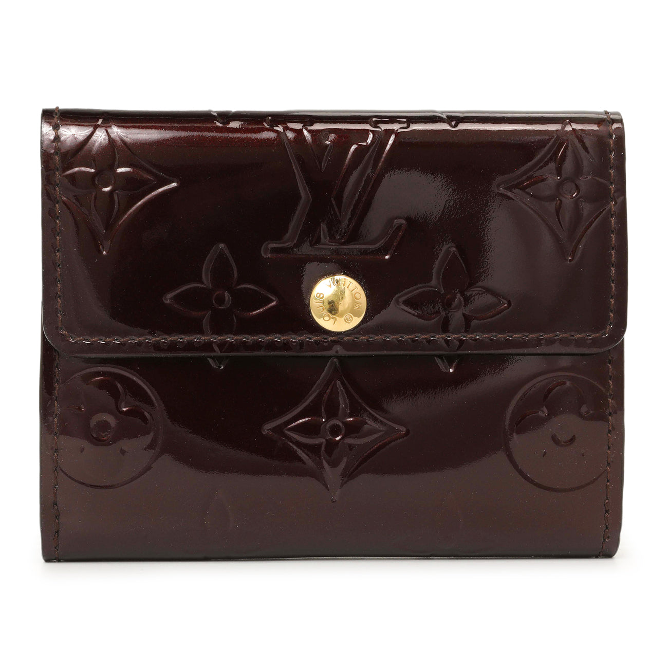 Exclusive Louis Vuitton Amarante Vernis Ludlow Wallet — Front View