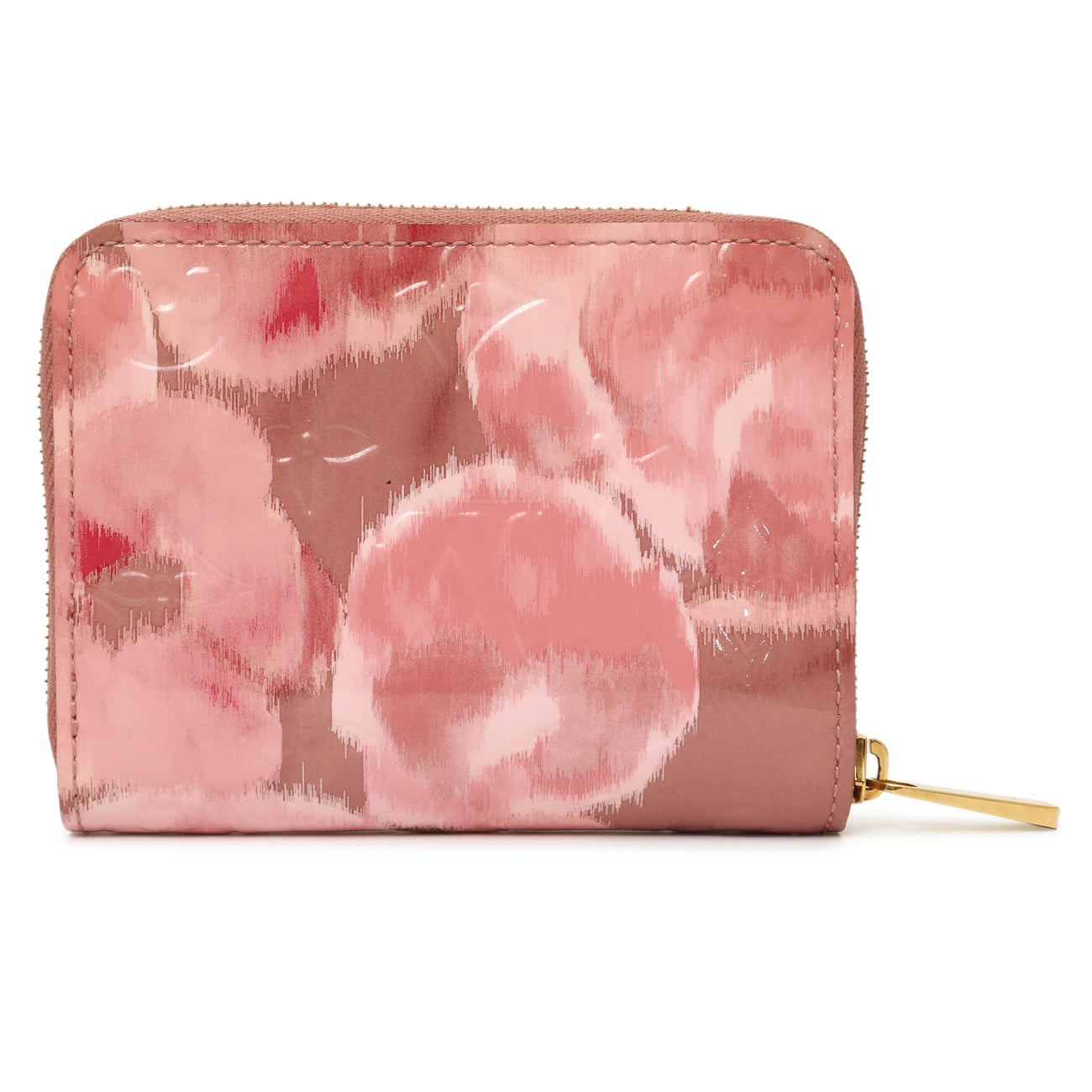 Exclusive Louis Vuitton Rose Velours Vernis Ikat Zippy Coin Purse — Side View