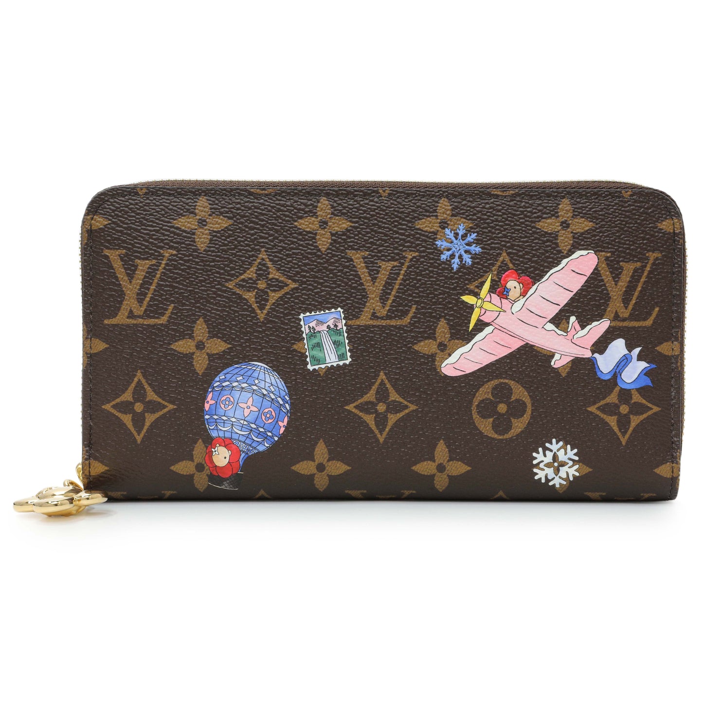 Exclusive Louis Vuitton Monogram Christmas Animation Zippy Wallet — Front View