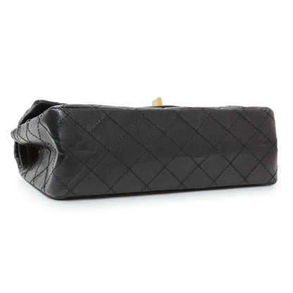 Exclusive Chanel Black Aged Calfskin Quilted 2.55 Reissue 225 Flap — Back View