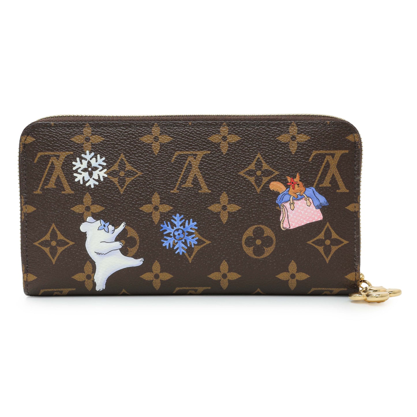 Exclusive Louis Vuitton Monogram Christmas Animation Zippy Wallet — Side View