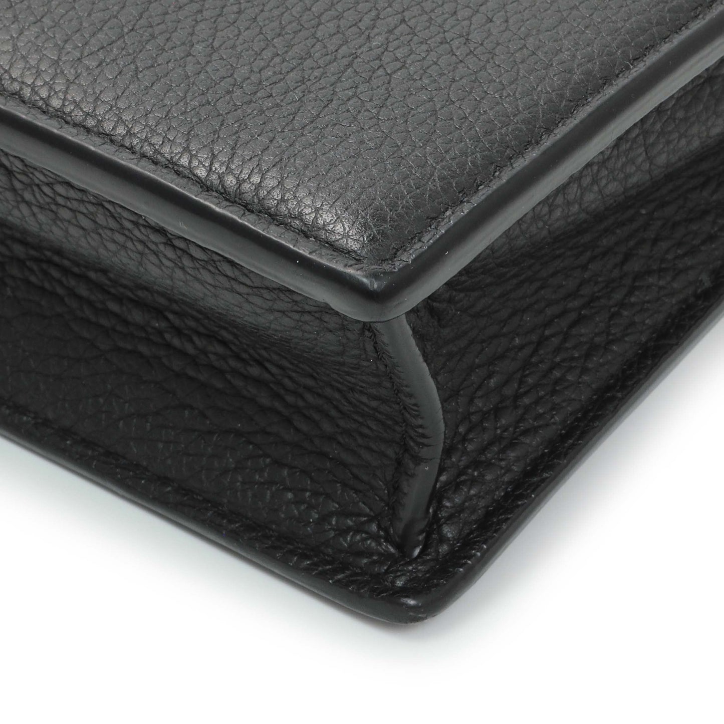 Exclusive Louis Vuitton Black Calfskin Mylockme Chain Pochette — Alternate View 7