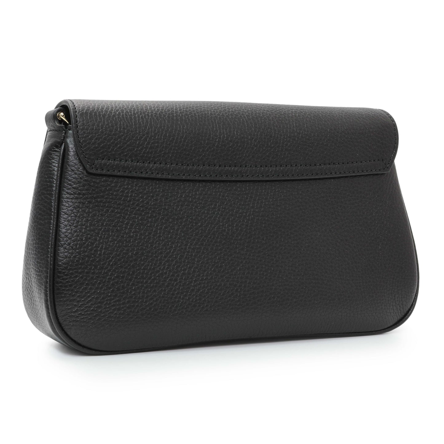 Exclusive Gucci Black Pebbled Calfskin Medium Soho Flap Crossbody — Side View