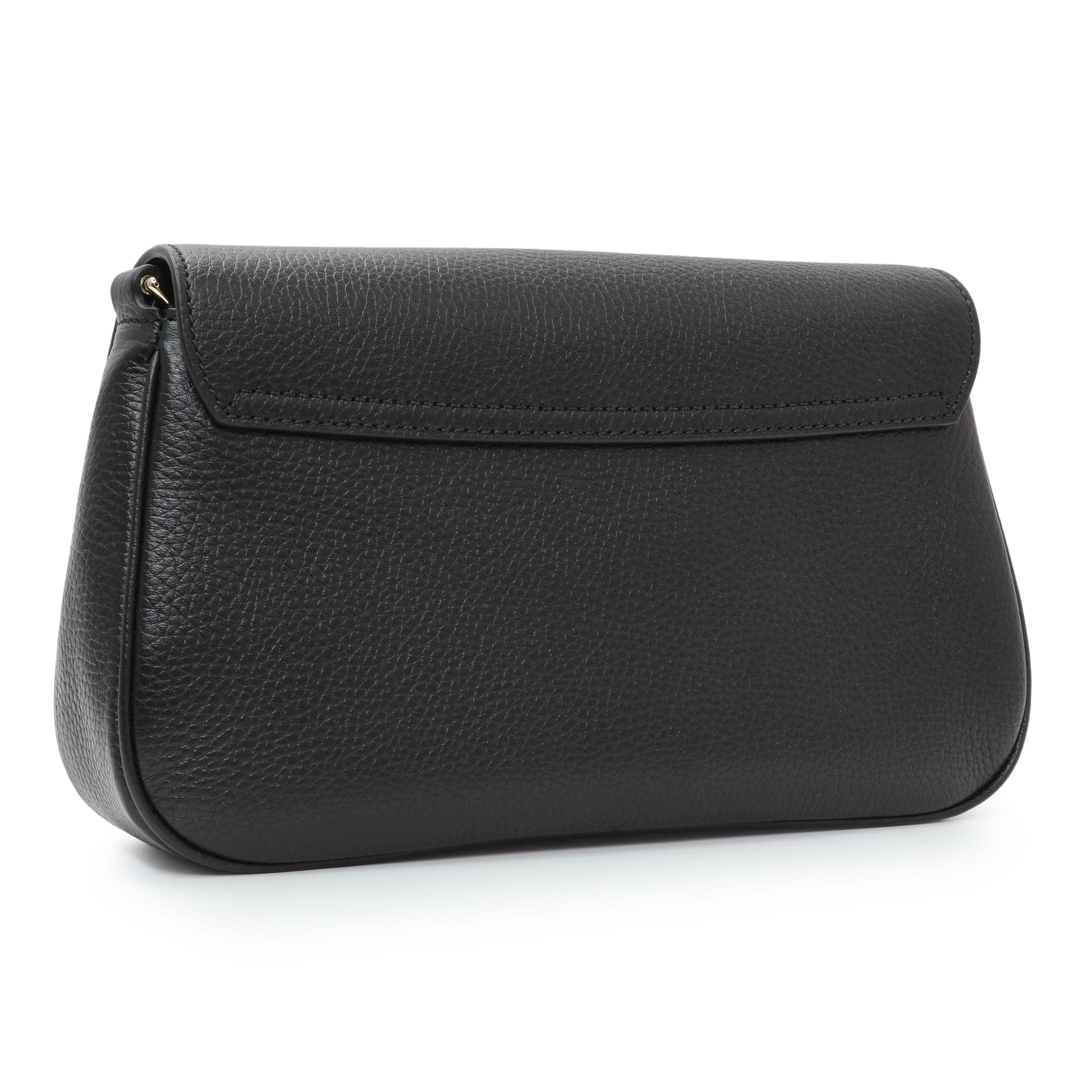 Exclusive Gucci Black Pebbled Calfskin Medium Soho Flap Crossbody — Side View