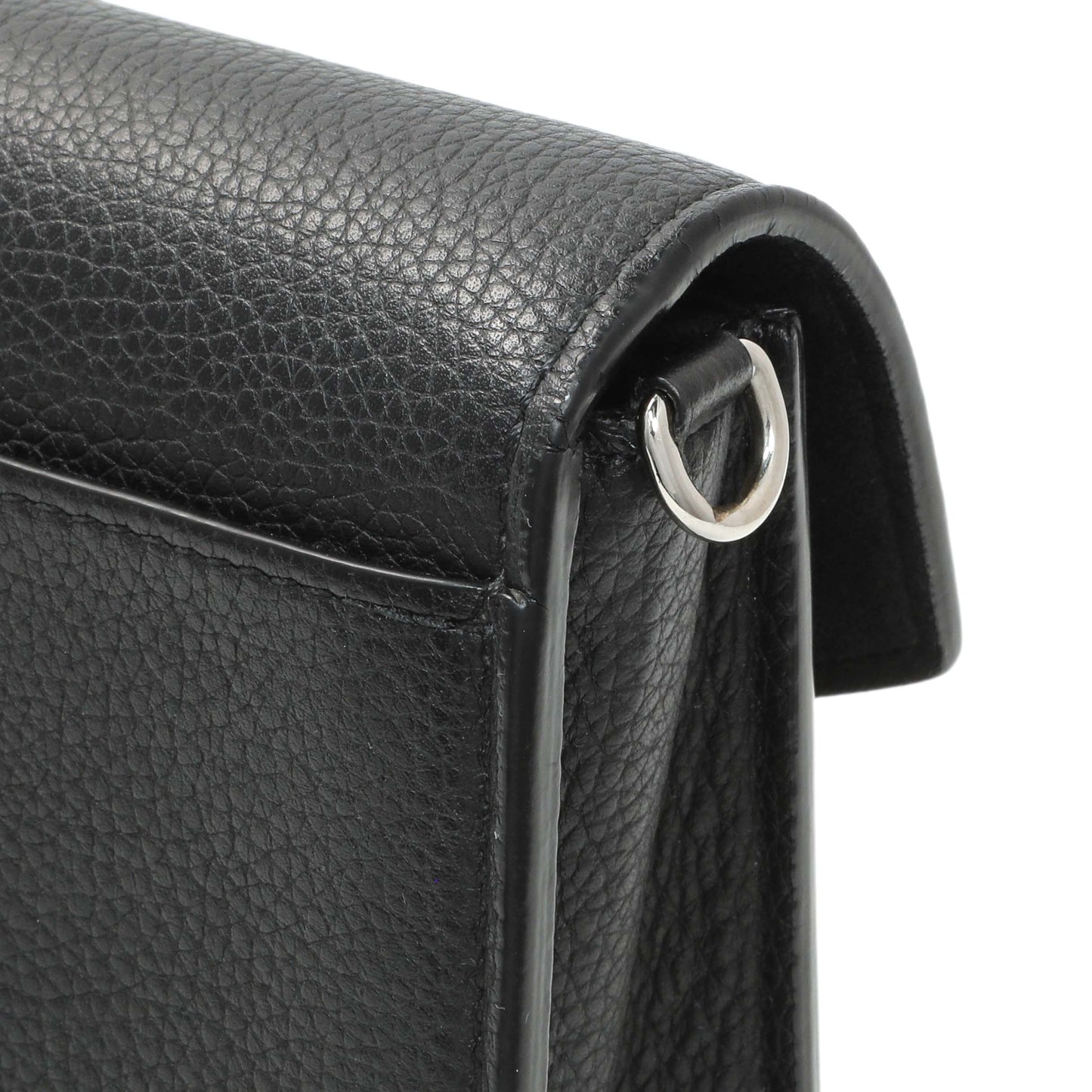 Exclusive Louis Vuitton Black Calfskin Mylockme Chain Pochette — Alternate View 9