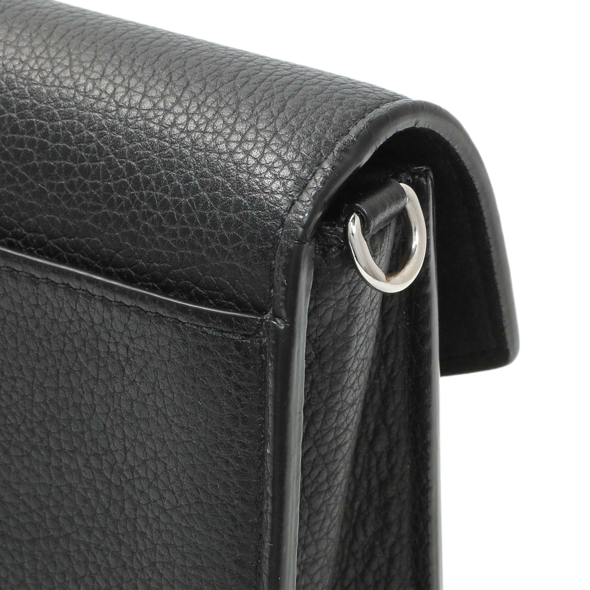 Exclusive Louis Vuitton Black Calfskin Mylockme Chain Pochette — Alternate View 9