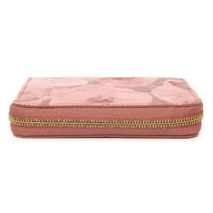 Exclusive Louis Vuitton Rose Velours Vernis Ikat Zippy Coin Purse — Top View